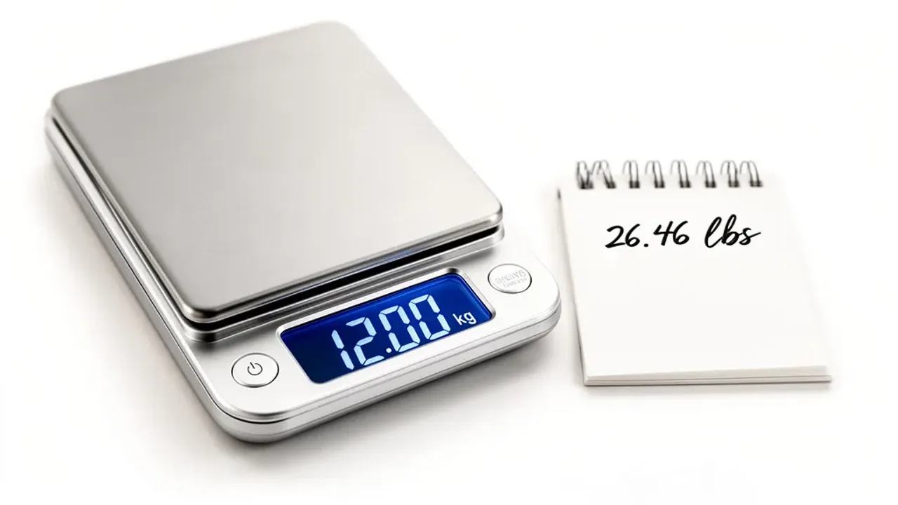 12 kg to Pounds: 12 Kilograms Is 26.4555 Pounds