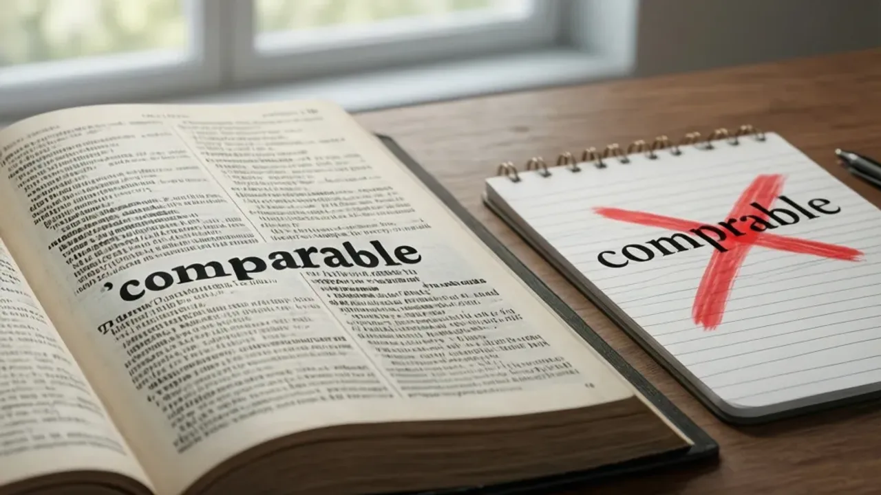 Comparable: The Correct Spelling vs. the Common Error "Comprable"